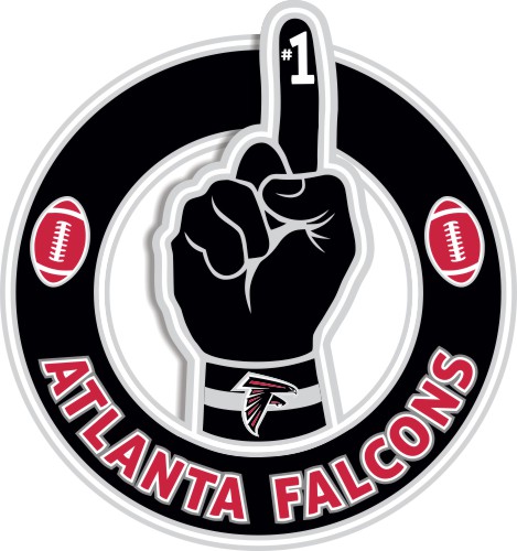 Number One Hand Atlanta Falcons logo iron on paper